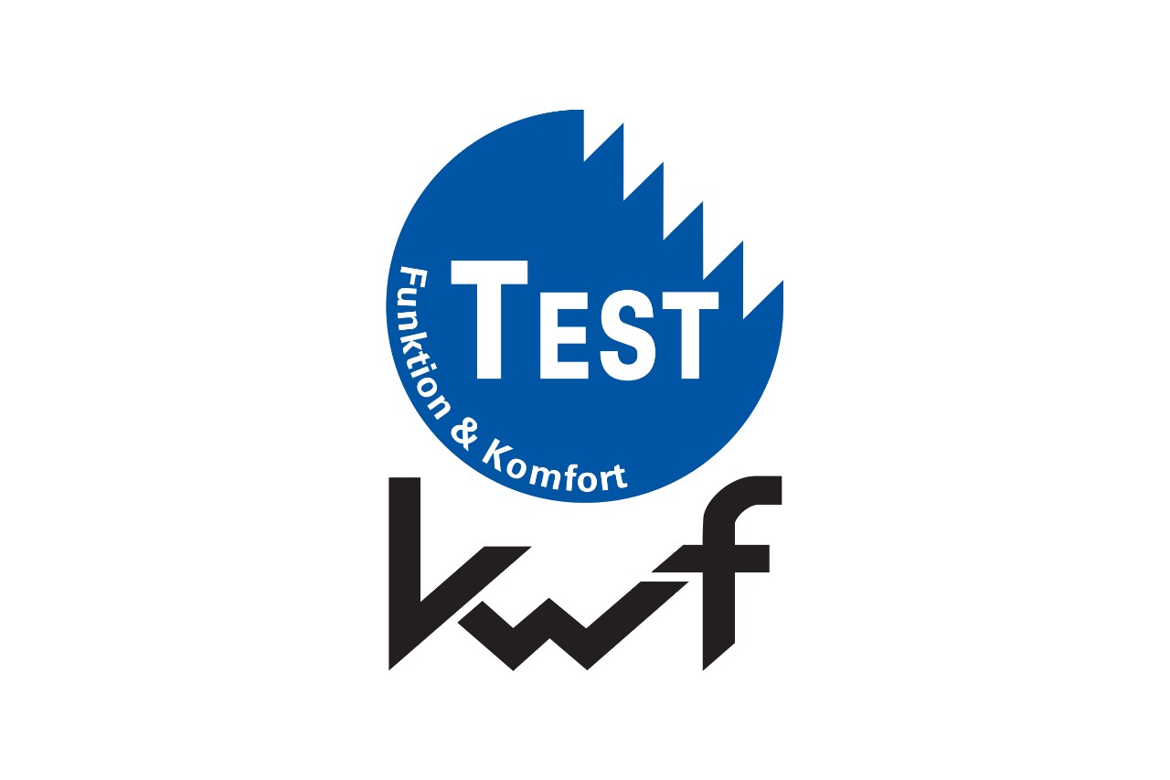 Кръгло синьо лого за KWF теста